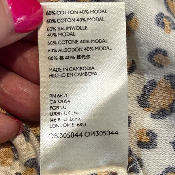 ANTHROPOLOGIE MAEVE Short Sleeve Leopard Print Top Women’s Size Medium - Picture 5 of 5